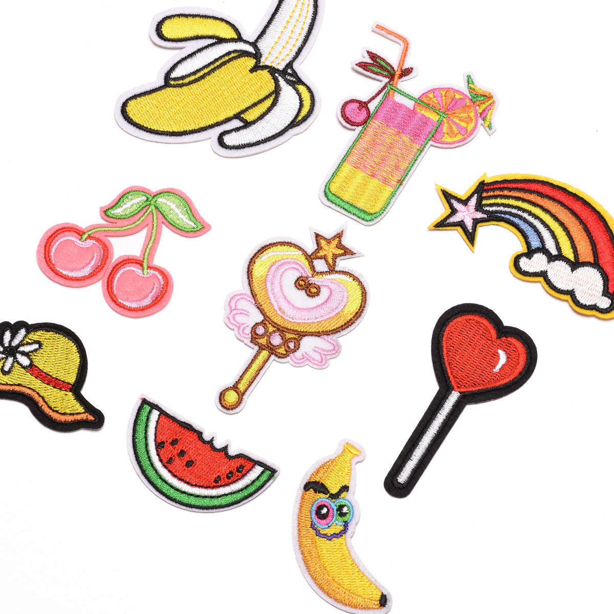 Wholesale 9 Pack Cartoon Iron On Patches For Kids Clothing Trendy Cloth Embroidery Appliques For Jeans Repair DIY Decorative Accent