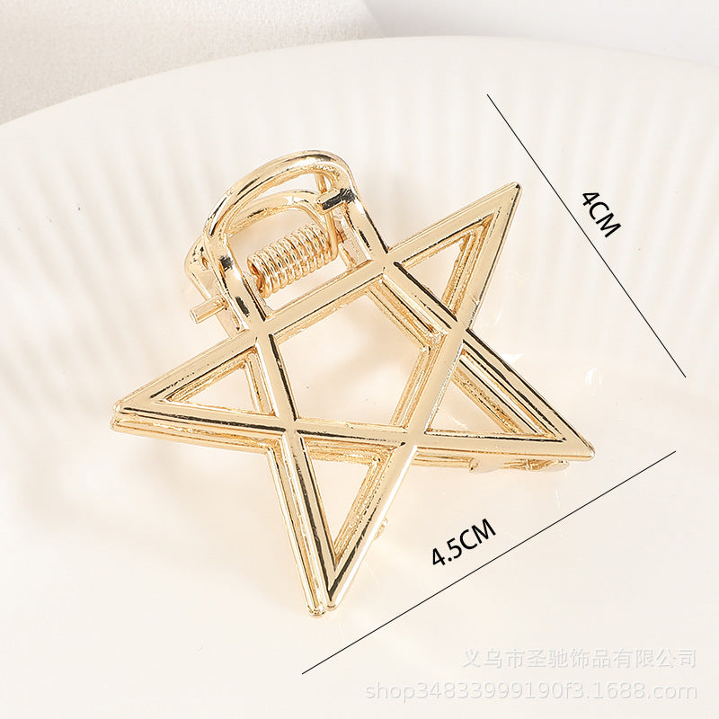 Wholesale Medium Alloy Electroplated Hairpin Hairpin Women's Simple Hair Grab Fashion All-match Hair Accessories Internet Celebrant Grab Clip