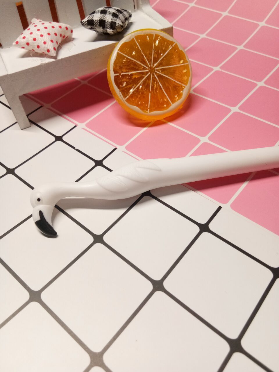 Bolígrafo de estilo de flamenco de plástico de 12 piezas al por mayor