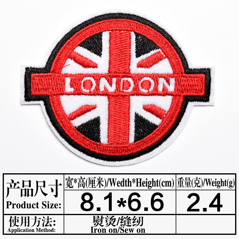 Wholesale Trendy Skull Embroidered Iron On Patch Clothing Decorative Badge Resale