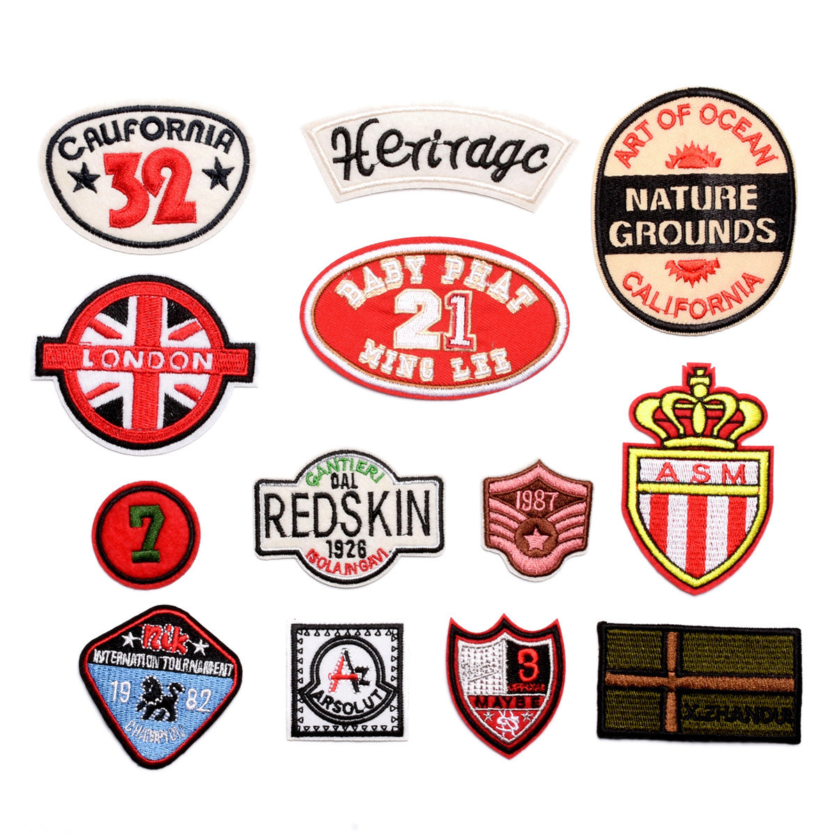 Wholesale Trendy Skull Embroidered Iron On Patch Clothing Decorative Badge Resale