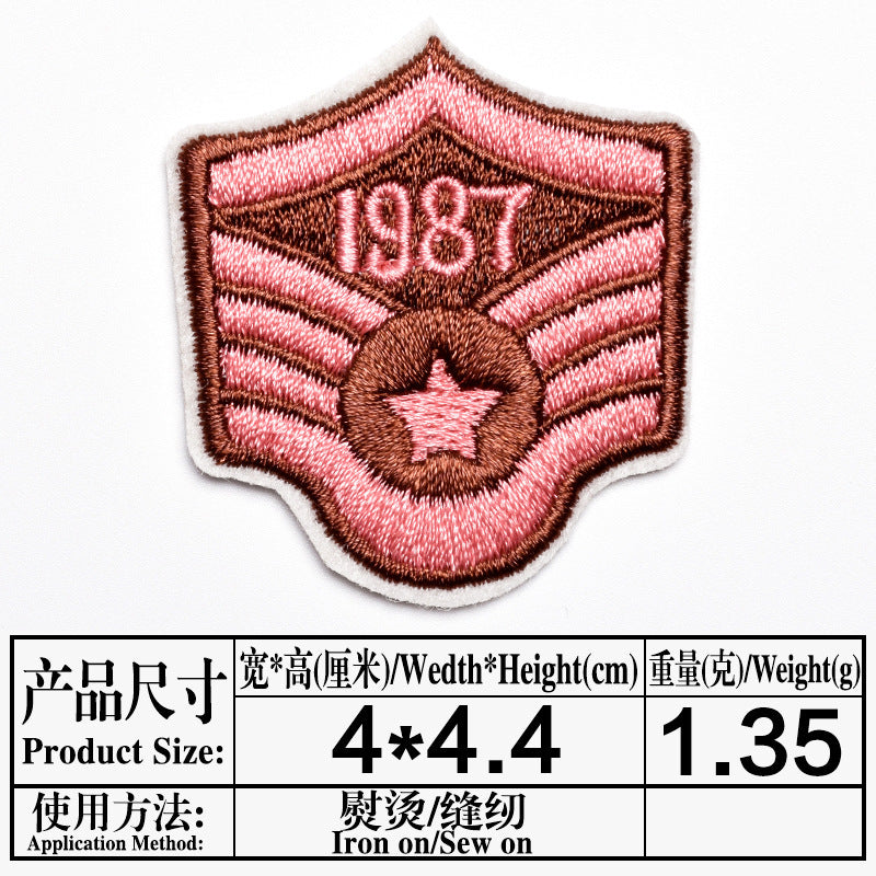 Wholesale Trendy Skull Embroidered Iron On Patch Clothing Decorative Badge Resale