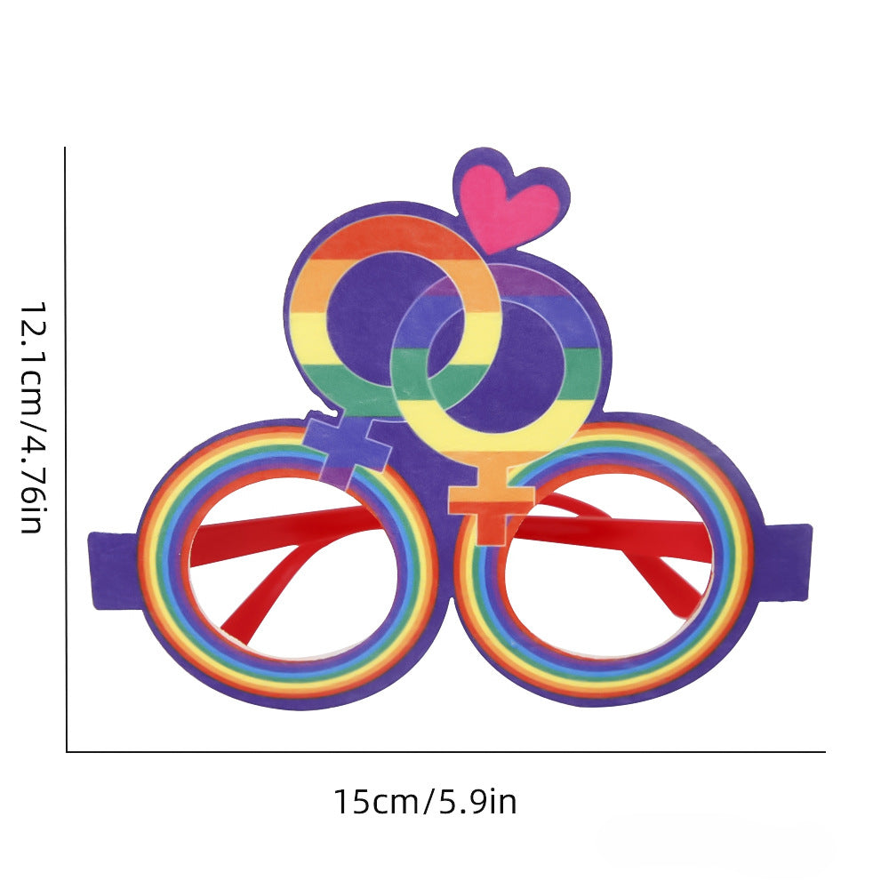 Wholesale LGBT Plastic Party Decoration Supplies Rainbow Glasses