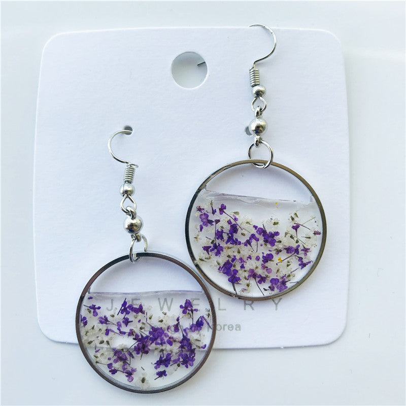 Wholesale 6pcs Round Floral Fashion Earrings