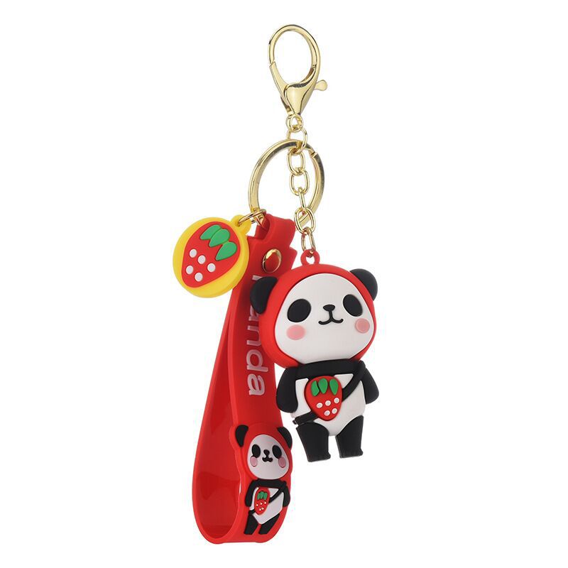 Wholesale Dijiao Fruit Panda Keychain