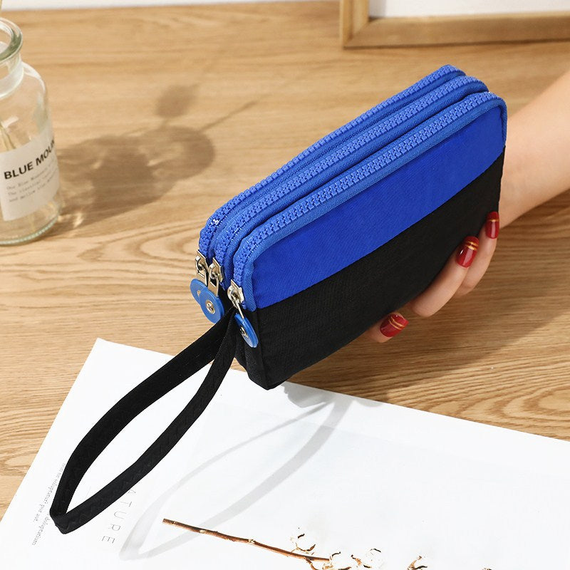 Wholesale Three-layer Zippered Nylon Wallet