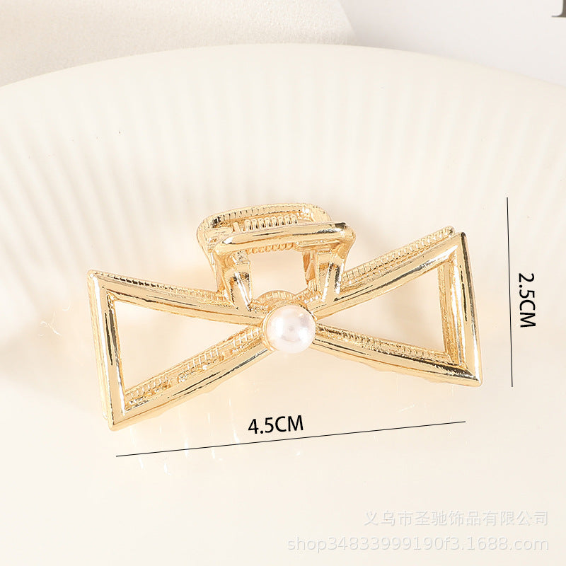 Wholesale Medium Alloy Electroplated Hairpin Hairpin Women's Simple Hair Grab Fashion All-match Hair Accessories Internet Celebrant Grab Clip