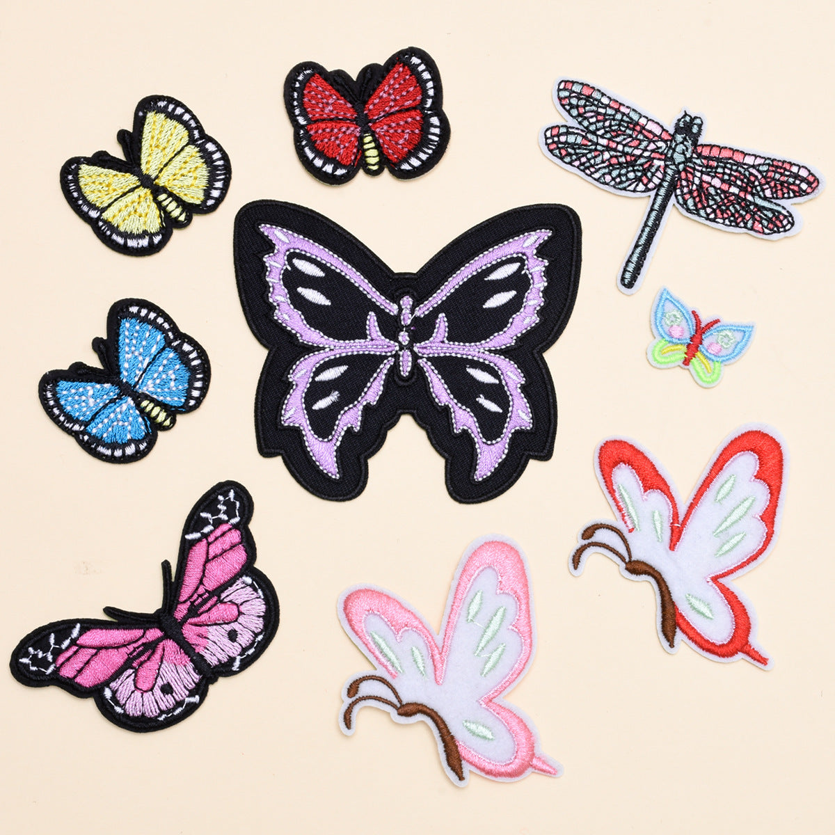 Wholesale Embroidered Butterfly Patches Set Of 9 Stylish Fabric DIY Applique For Clothing Repair Trendy Boutique Accessory