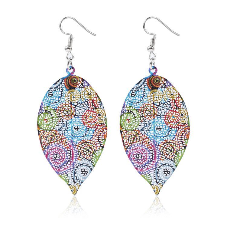 Wholesale Fashion Retro Ethnic Style Leaf Earrings