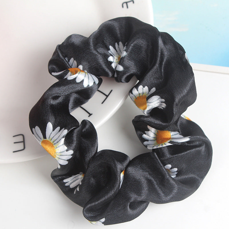 Wholesale Satin Large Intestine Hair Band Simple Joker Headband Small Daisy Elastic