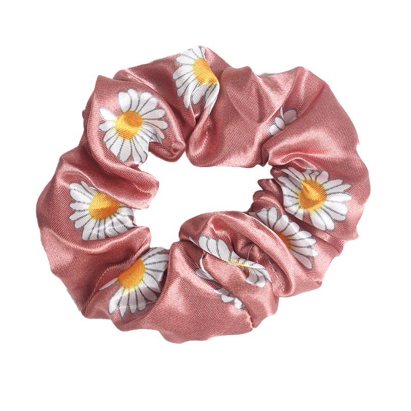 Wholesale Satin Large Intestine Hair Band Simple Joker Headband Small Daisy Elastic