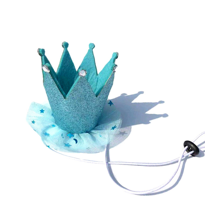 Wholesale  pet glitter hat Birthday Party children's fabric crown Festival performance photography props decoration supplies