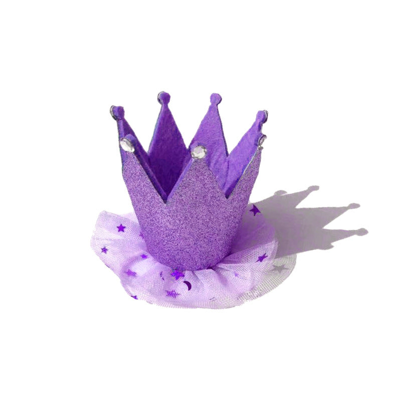Wholesale  pet glitter hat Birthday Party children's fabric crown Festival performance photography props decoration supplies