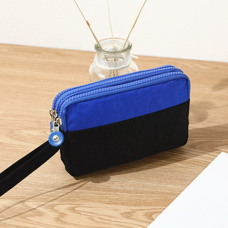 Wholesale Three-layer Zippered Nylon Wallet