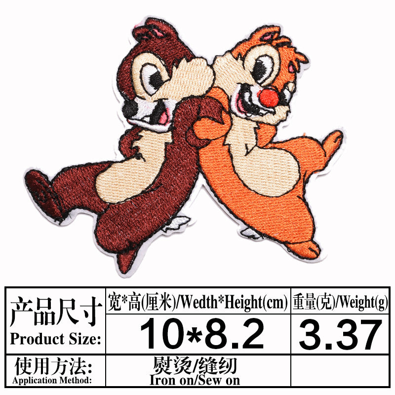 Wholesale Stylish Cartoon Embroidered Iron On Twill Patch For Clothing And Bags DIY Decorative Accent