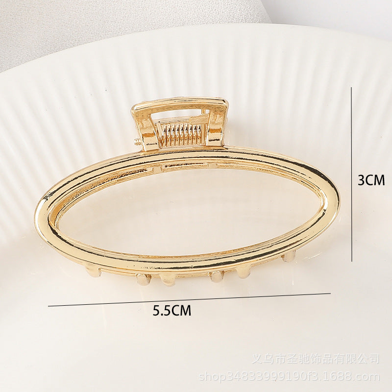 Wholesale Medium Alloy Electroplated Hairpin Hairpin Women's Simple Hair Grab Fashion All-match Hair Accessories Internet Celebrant Grab Clip