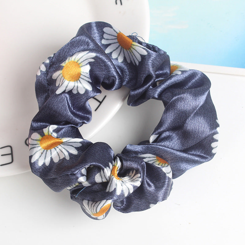 Wholesale Satin Large Intestine Hair Band Simple Joker Headband Small Daisy Elastic