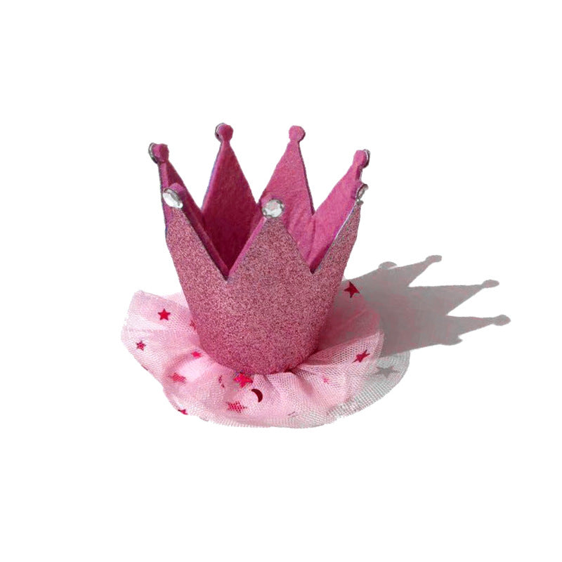 Wholesale  pet glitter hat Birthday Party children's fabric crown Festival performance photography props decoration supplies