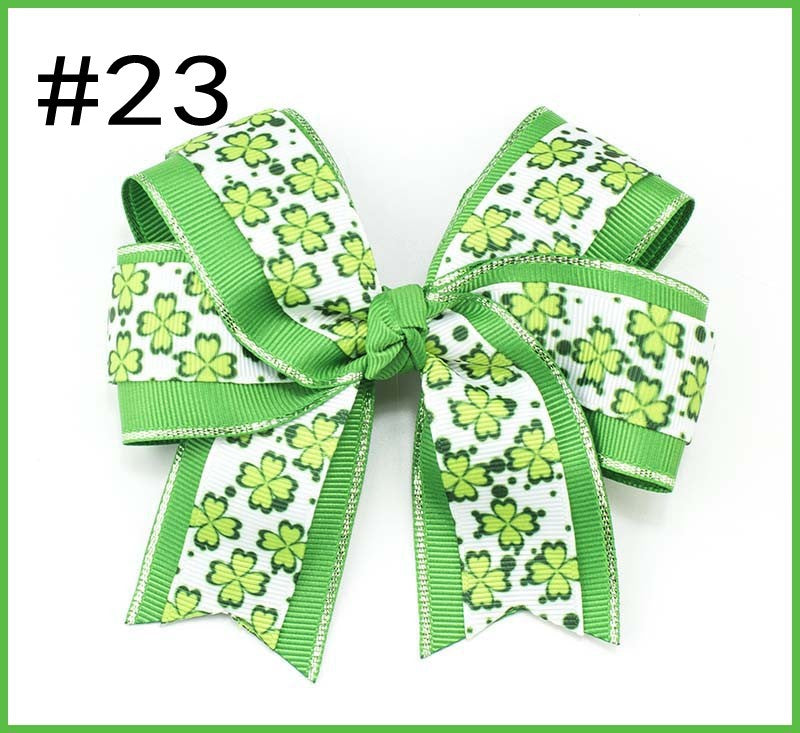 Wholesale 10pcs Cheerleading Swallowtail Bow Valentine's Day Easter Ball 4.5 Inch Hair Clip