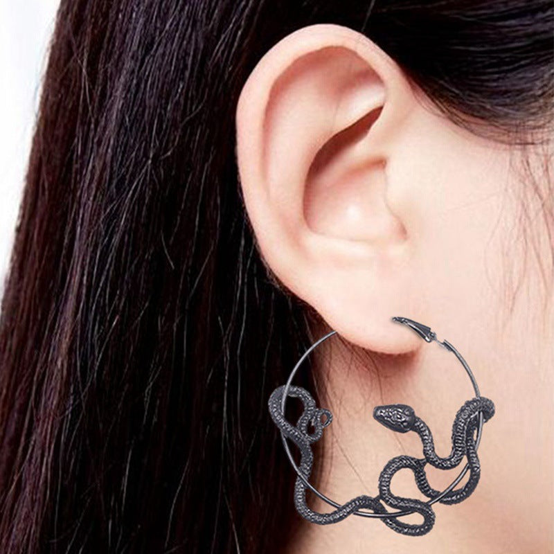Wholesale Fashion Exaggerated Retro Creative Beauty Snake Earrings