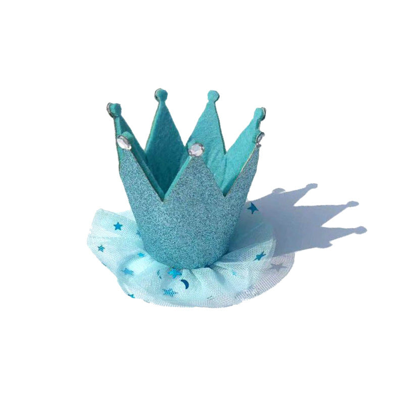 Wholesale  pet glitter hat Birthday Party children's fabric crown Festival performance photography props decoration supplies