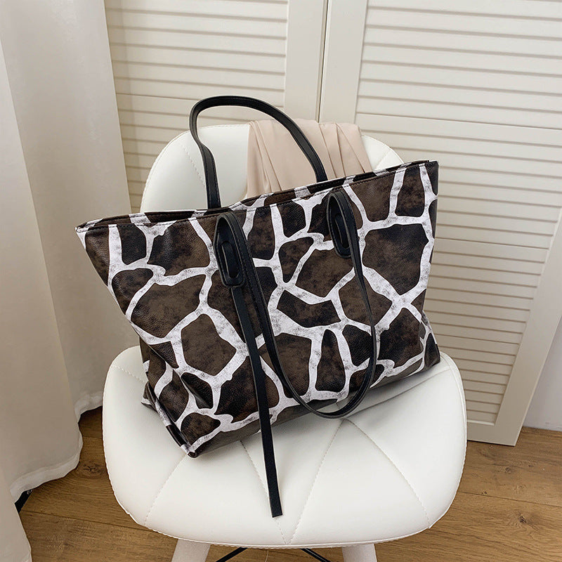 Wholesale Cow Print Zebra Print Large Capacity Shoulder Bag
