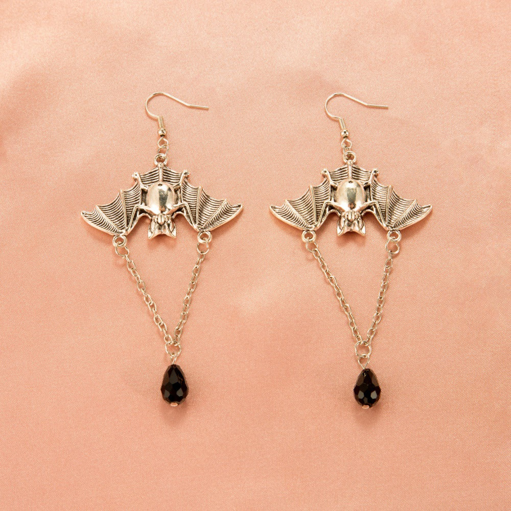 Wholesale Halloween Funny Skeletons Pumpkin Lanterns Bat Alloy Earrings