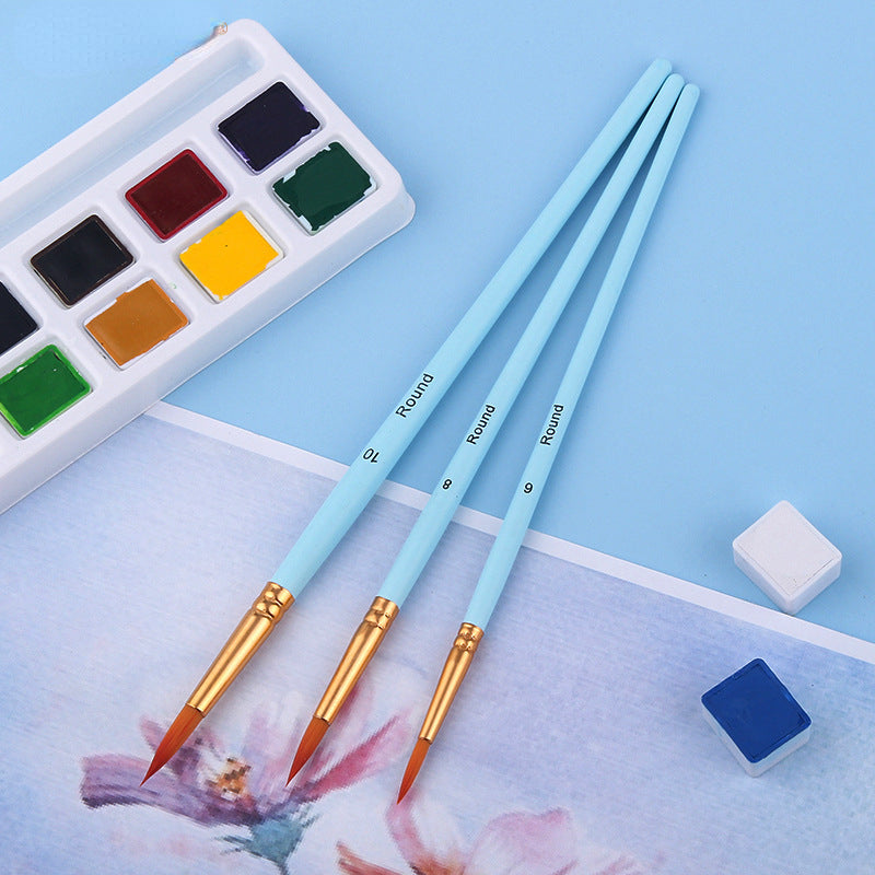 Wholesale 3-pack Nylon Wool Wood Pole Golden Aluminum Tube Flat Peak Round Peak Water Powder Line Marker