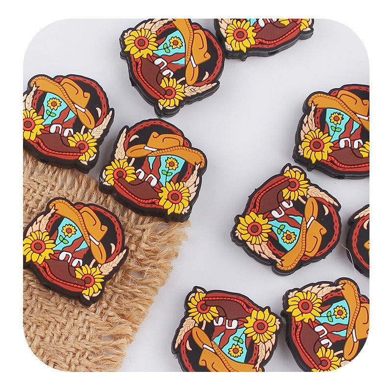 Wholesale Cartoon Pickup Boots Silicone Beads