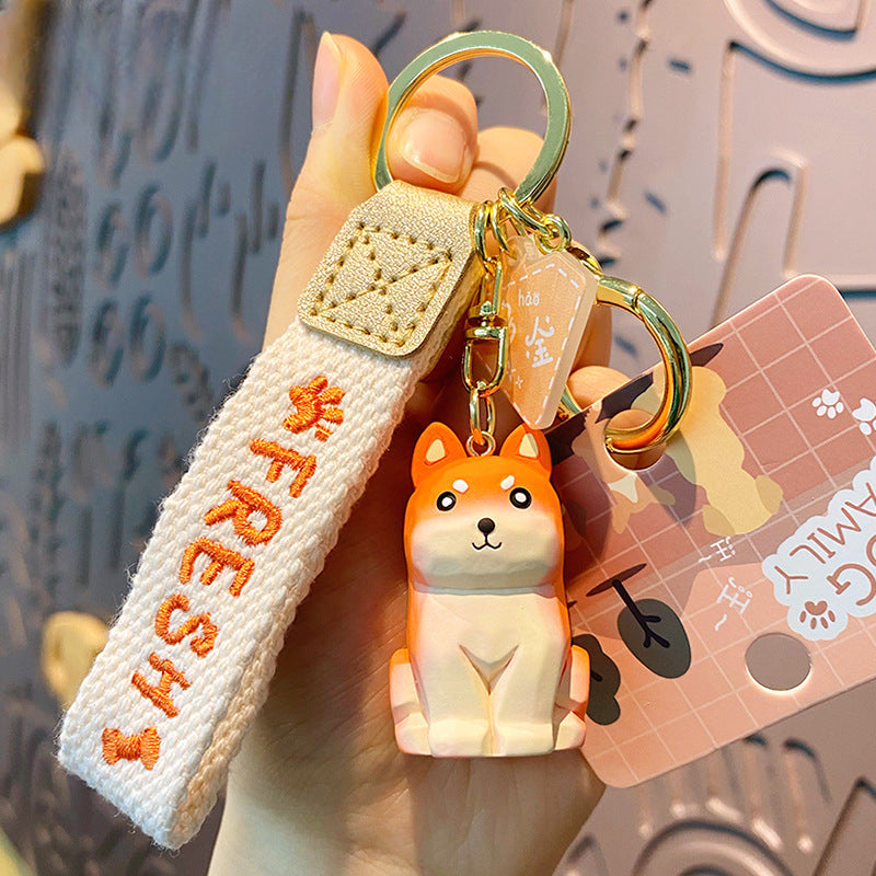 Wholesale Cute Dog Resin Keychains