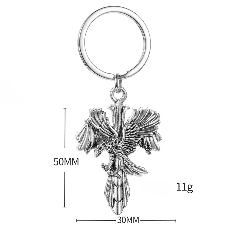 Wholesale Domineering Eagle Cross Keychain