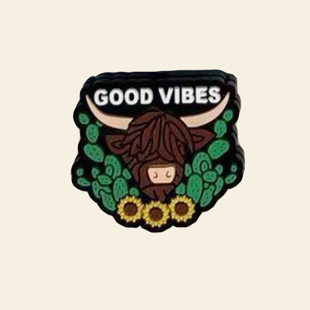 Wholesale 10pcs Cow Head Western Style Silicone Cartoon Beads Loose Beads