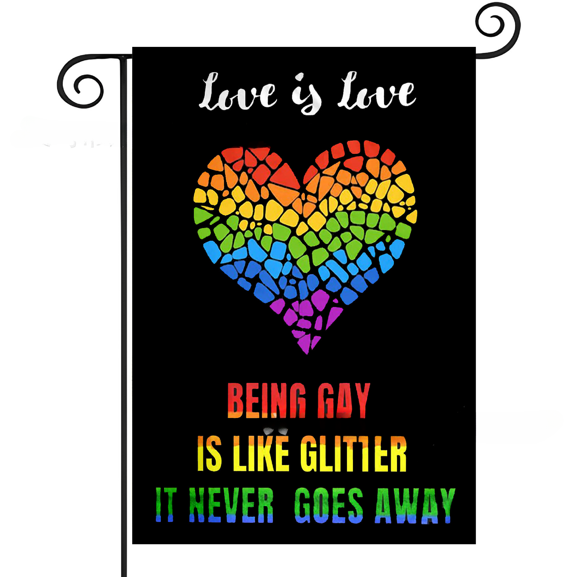 Wholesale Linen LGBT Rainbow Garden Flag