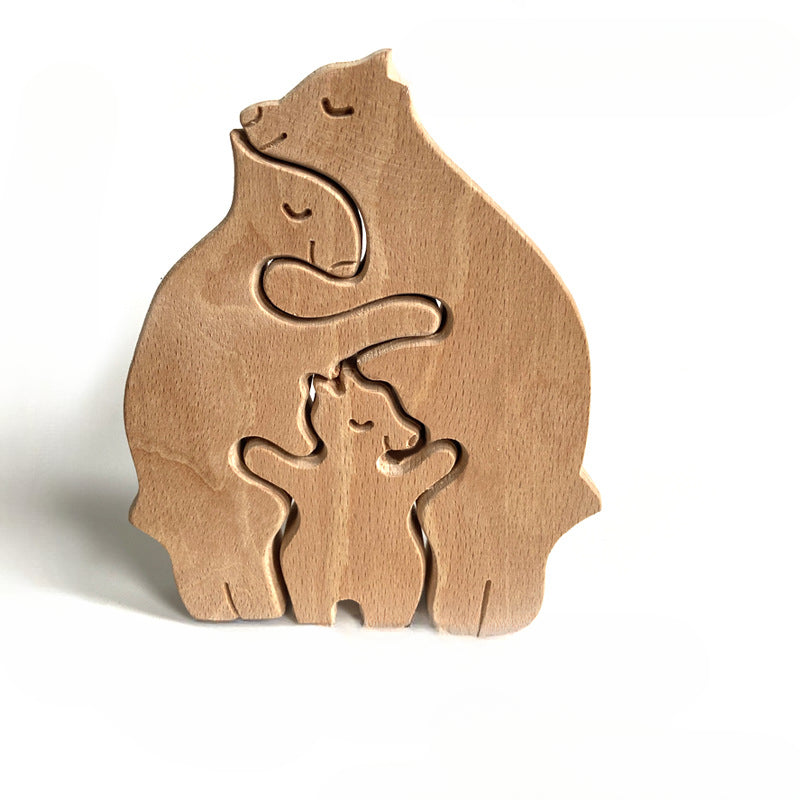 Wholesale of Mother's Day Animal Family Wooden Ornaments