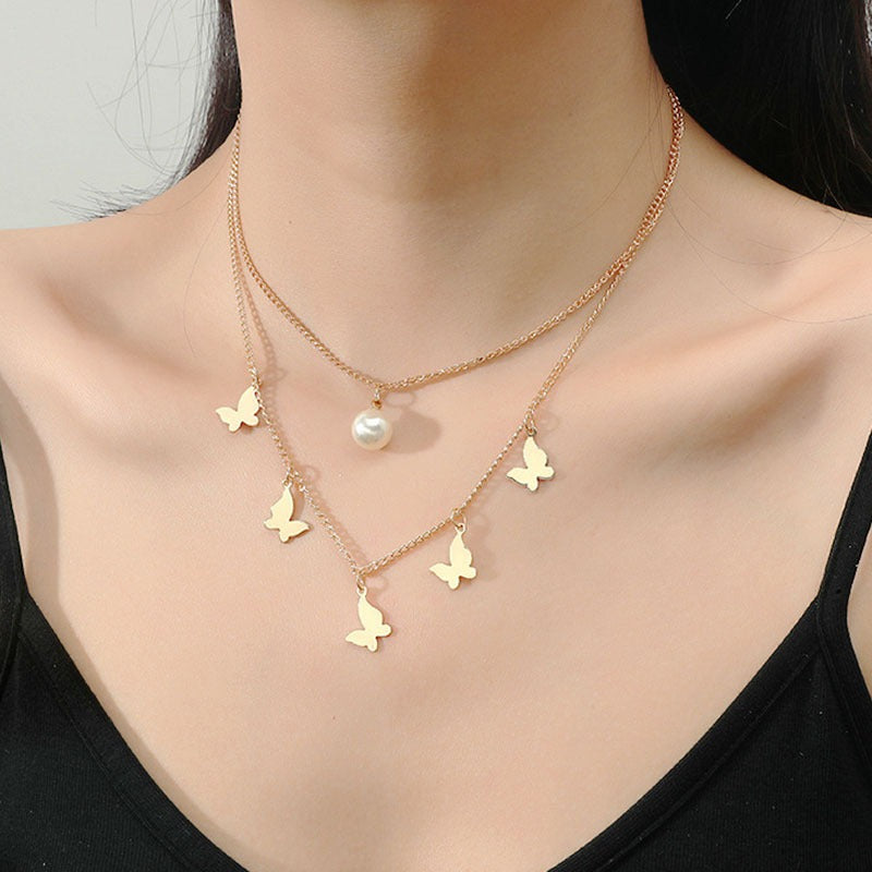 Wholesale Pearl  Forest Style  Multi-layer Necklace