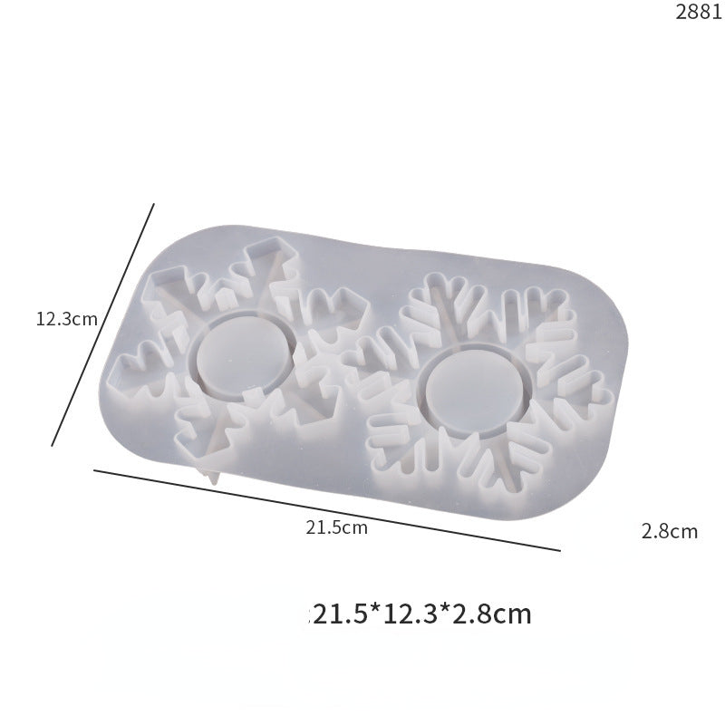 Wholesale DIY Resin Crystal Drop Glue Christmas Snowflake Mold