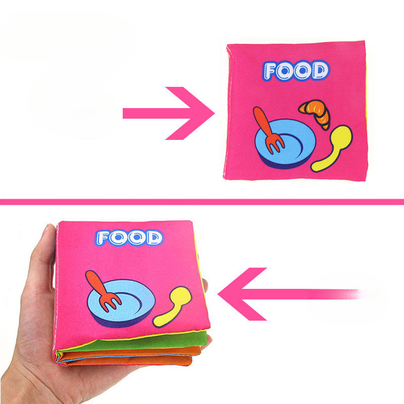 Wholesale Baby English Phonetic Paper Palm Cloth Book Early Education Toy Digital Shape Animal Cognition Book