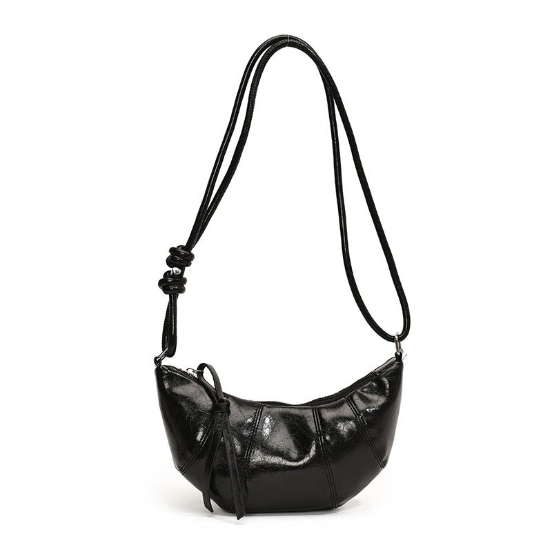 Wholesale Solid Color Versatile Crossbody Croissant Bag