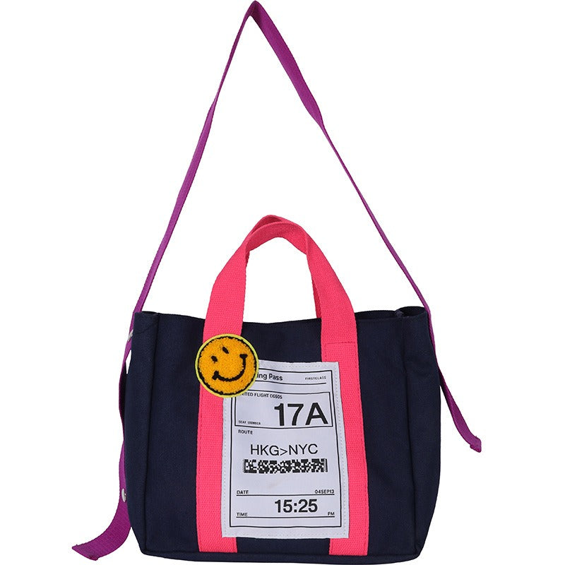 Wholesale Cute One-shoulder Casual Candy-colored Canvas Bag