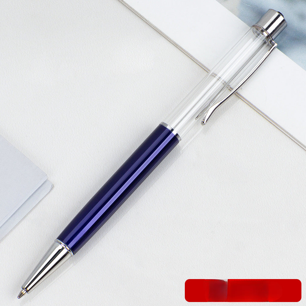 Wholesale Crystal Float Sequins Oiled Metal Colored Diamond Empty Tube DIY Pen