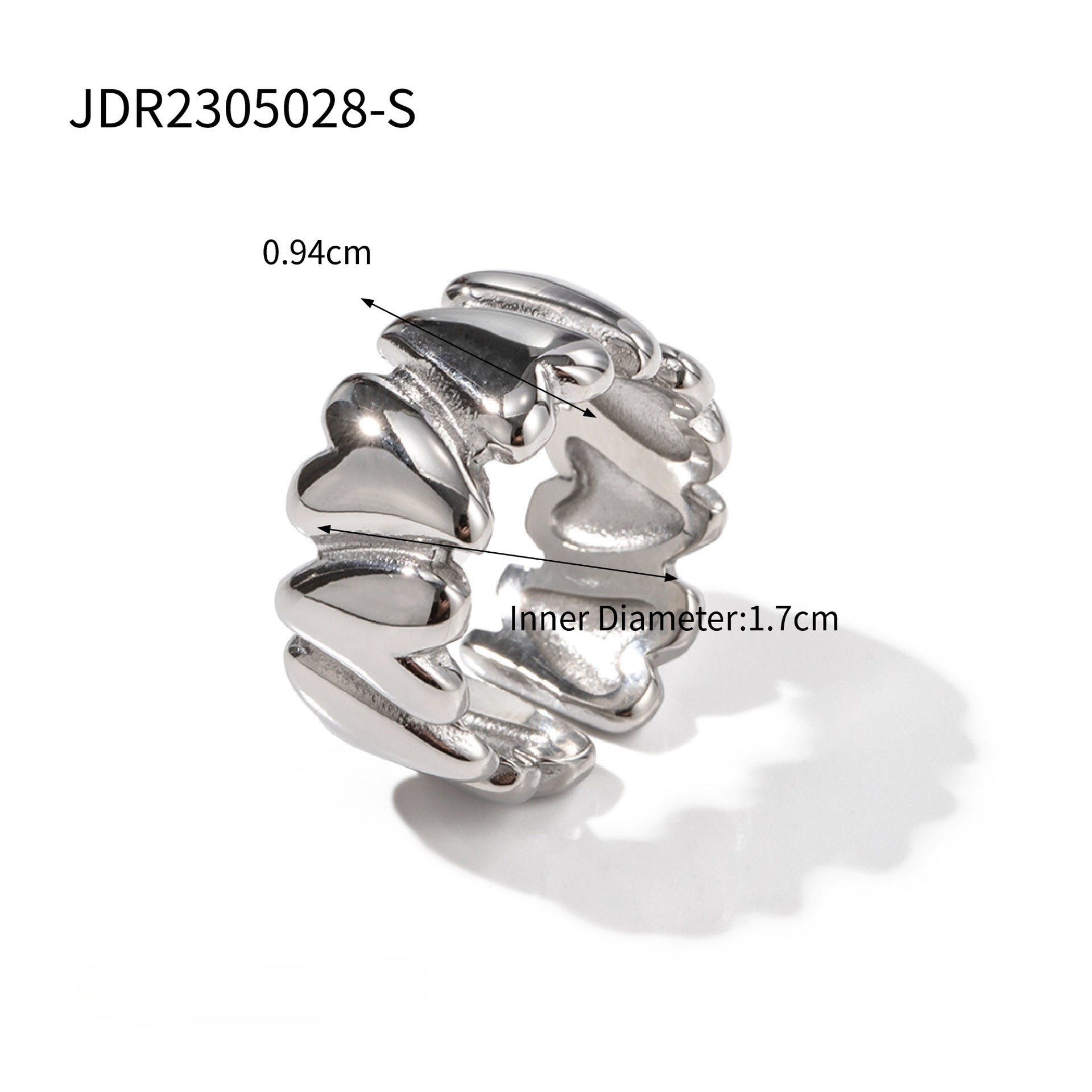 Wholesale 18K Gold Stainless Steel Love Open Ring