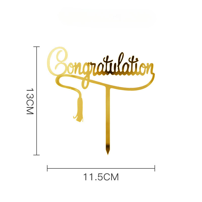 Wholesale 10PCS/PACK Congratulations You Got It Grade Acrylic Cake Topper Decoration