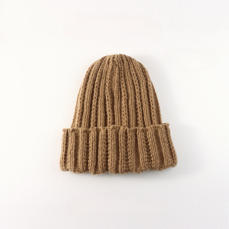 Wholesale 2023 Autumn and Winter Solid Color Knitted Hat Thick Thread Acrylic Wool Hat