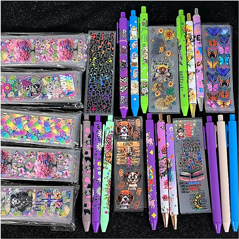 Wholesale Random Stickers 20/50/100pcs UV DTF Wraps & Cartoon Random Styles Bookmark Stickers for Crafts
