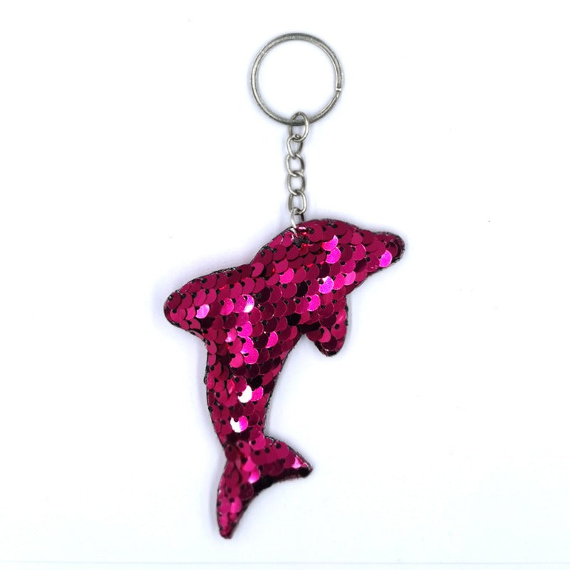 Wholesale Reflective Bright Face Dolphin Bag Keychains