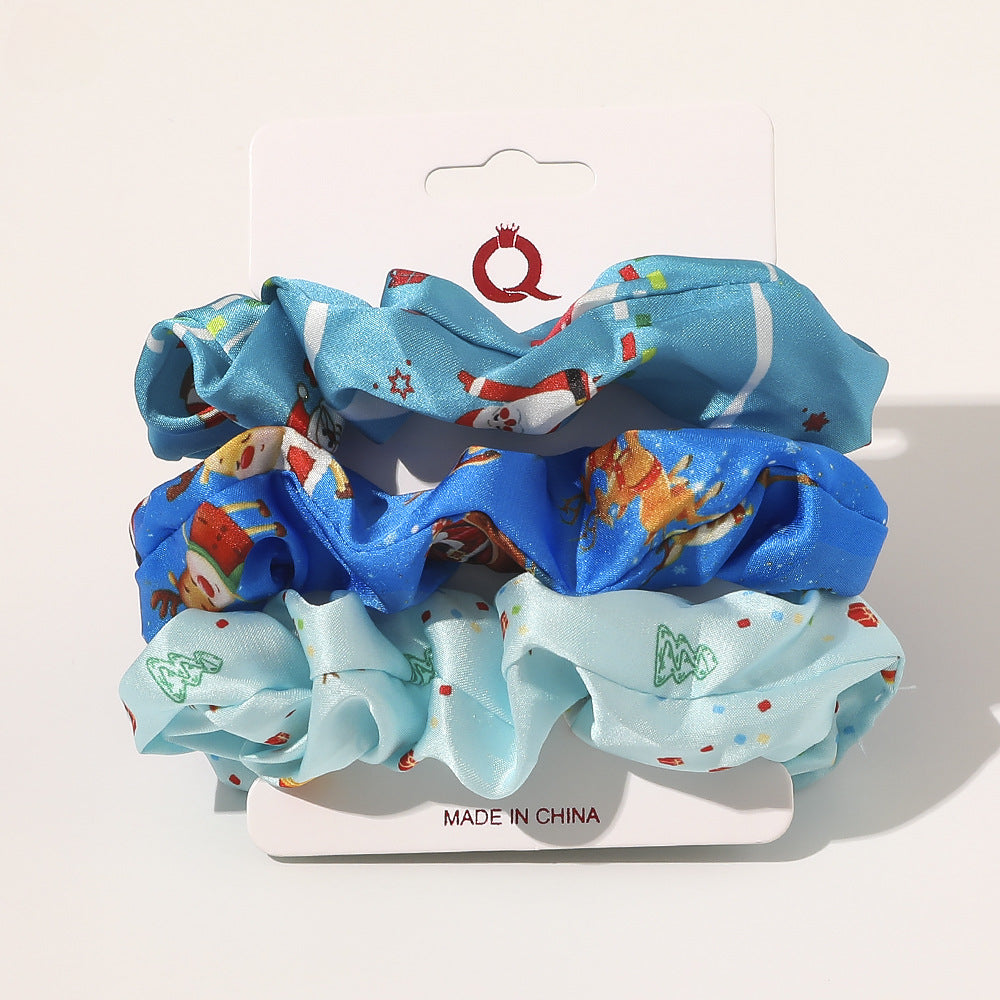 Wholesale Three-color Set New Christmas Fabric Hair Tie