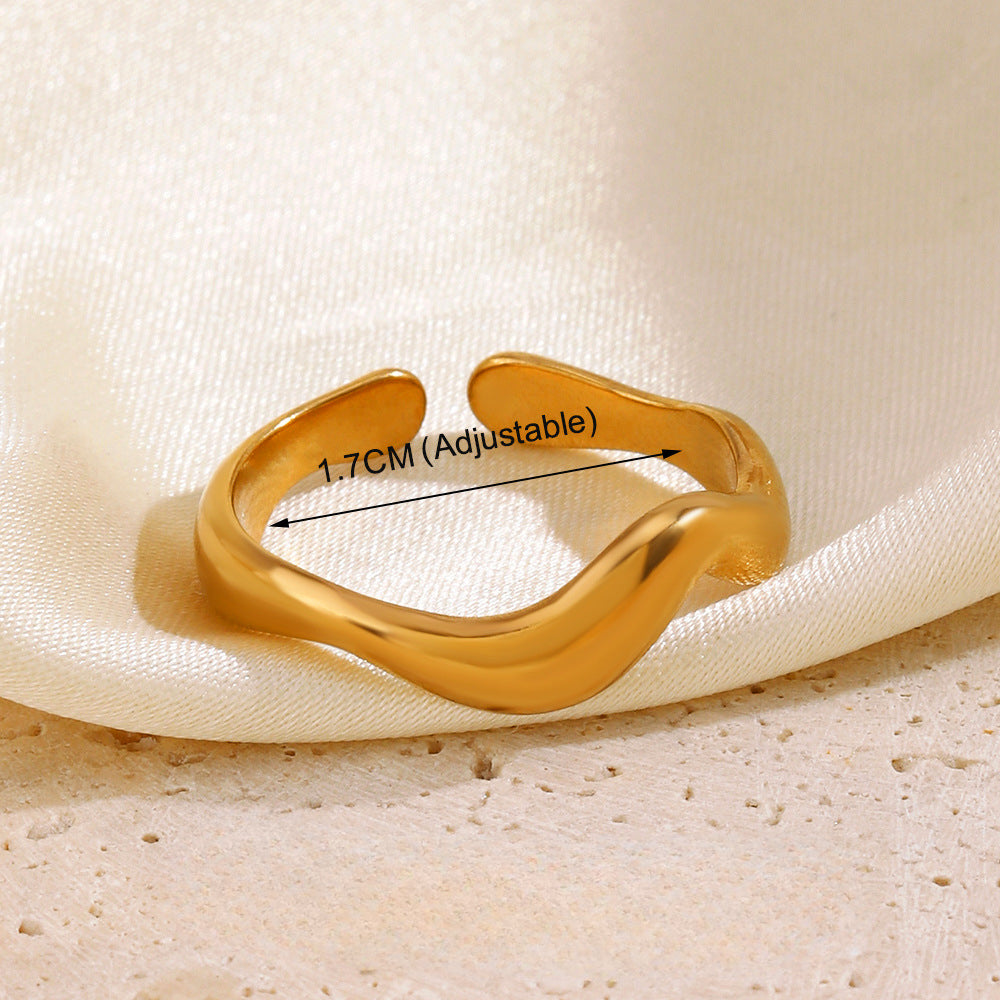 Wholesale Popular Stainless Steel Love Women's Personality Hip Hop Line  Ring