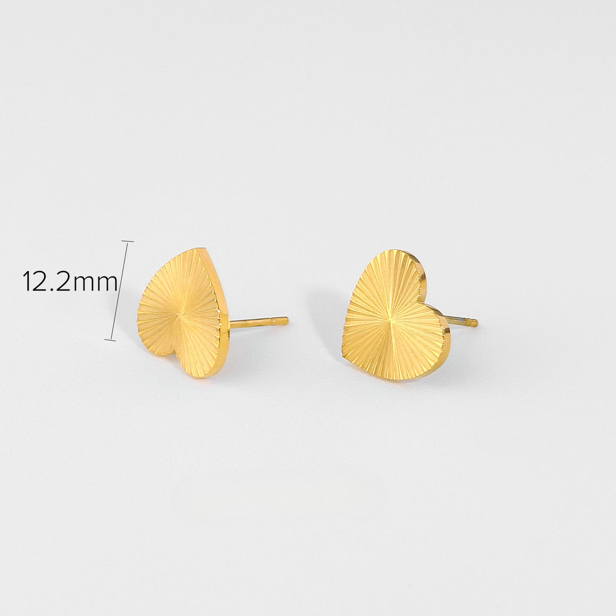 Wholesale 14K Gold Heart Shaped Stainless Steel Earrings