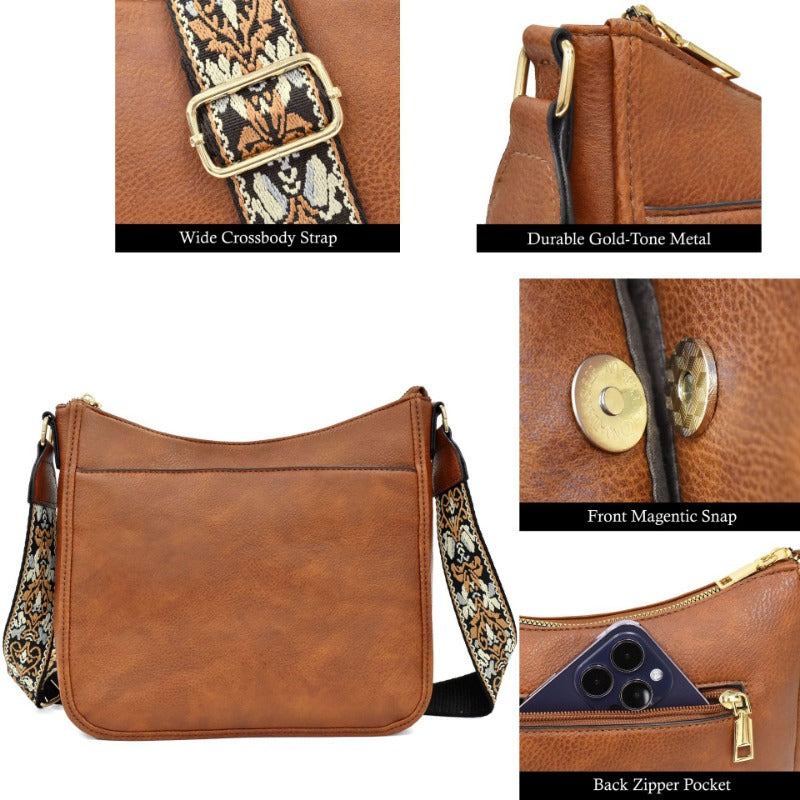 Wholesale Retro Solid Color Matching Shoulder Strap Large Capacity Multifunctional Shoulder Bags