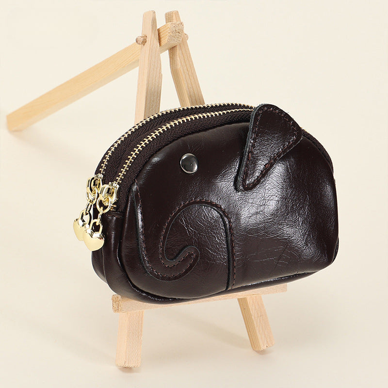 Wholesale Genuine Leather Mini Portable Small Wallet Coin Cash Organizer